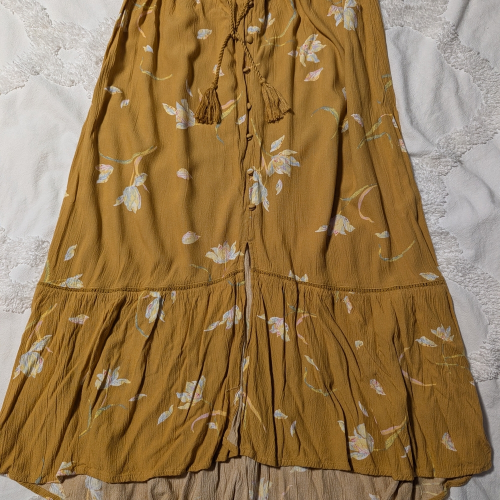 Floral Mustard Skirt